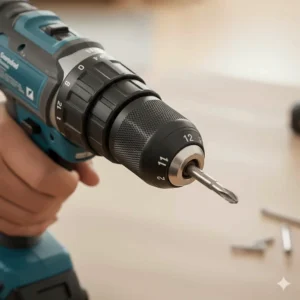 Close-up diagram of the adjustable torque selection ring on a budget-friendly cordless drill.