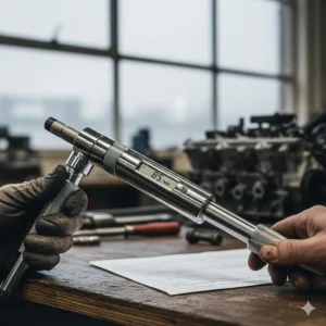 A 1/2 drive digital torque wrench being used to accurately tension bolts according to UK manufacturer specifications.