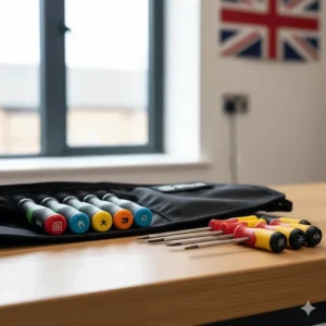 Wera’s Take it Easy tool finder colour coding vs Wiha’s handle end markings for quick identification in a tool bag.