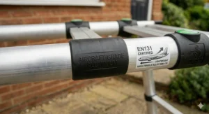 Close-up of the polished aircraft-grade aluminium finish, highlighting the lightweight yet durable construction.