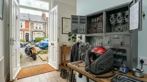 A premium heated storage bag providing moisture-free motorcycle helmet storage during damp British winter months.