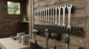 A multi-pack of modular magnetic tool holders arranged end-to-end for extra storage length.