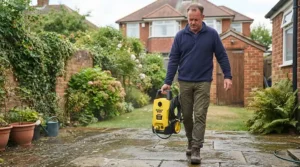 Infographic highlighting key specifications and features of the top-rated pressure washers under £100 in the UK.