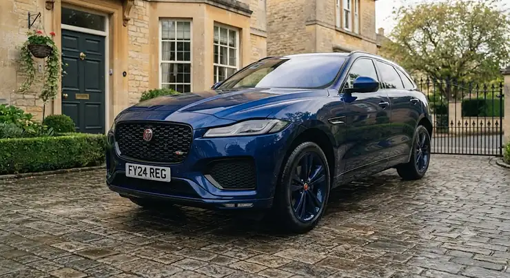 A freshly polished car protected against road grime and weather elements using all-in-one polish and wax.