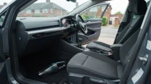 Spotlessly clean car interior after using one of the top car vacuum cleaners for deep cleaning