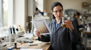 Checking mixing ratios for antifreeze concentrate vs premixed coolants using an instructional chart