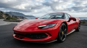 Achieving a mirror-like finish with professional ceramic coating for cars on a modern sports coupe